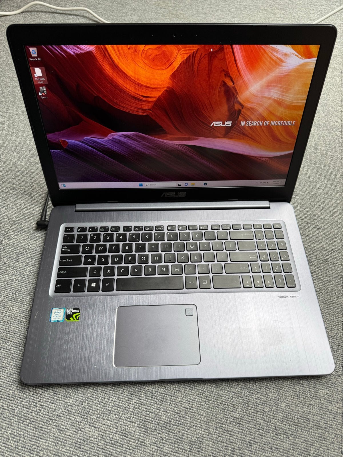 ASUS VivoBook N580G Laptop - i7-8750H, 16GB RAM, GTX 1050, Gebruikt, Met videokaart, 2 tot 3 Ghz, Ophalen of Verzenden