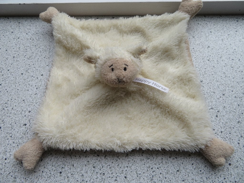4 X Knuffeldoek schaap merk Happy Horse Lammy tuttle, Kinderen en Baby's, Speelgoed | Knuffels en Pluche, Zo goed als nieuw, Overige typen