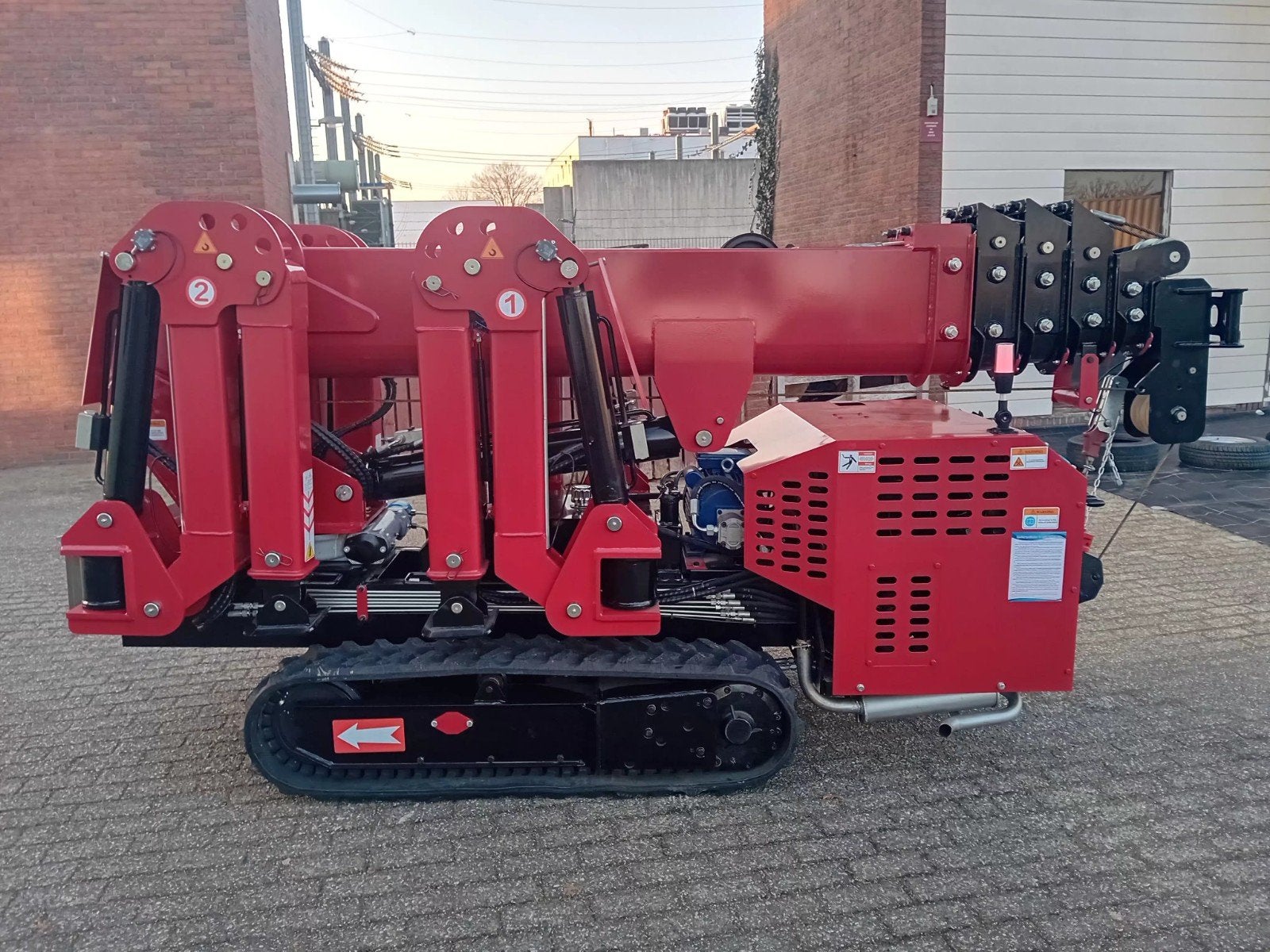 Compacte 3-tons Hybride Rupskraan Spiderkraan compact kraan, Ophalen, Kraan