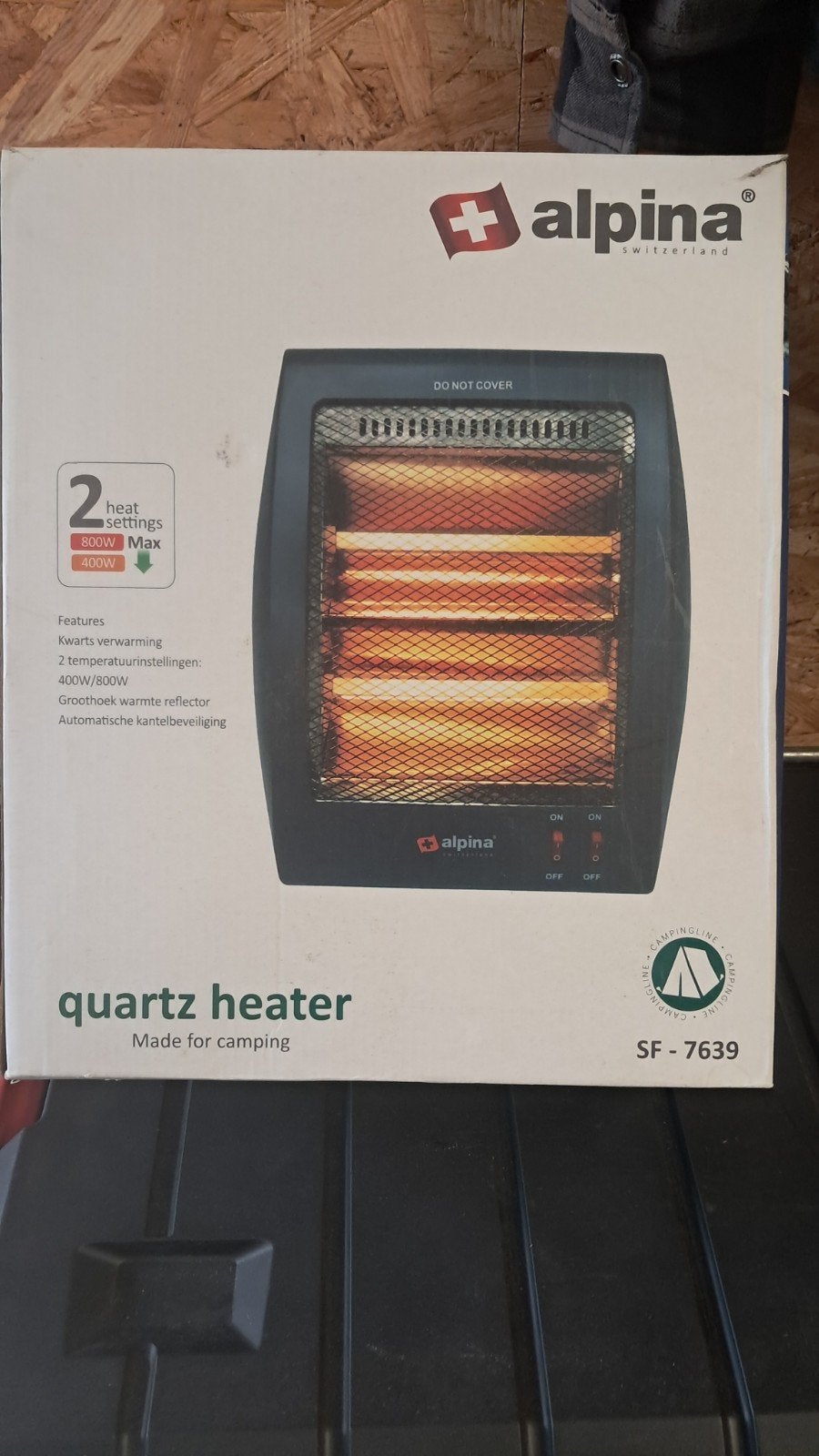 Alpina Kwarts Kachel - 400W/800W - Ideaal voor Camping, Ophalen, Zo goed als nieuw