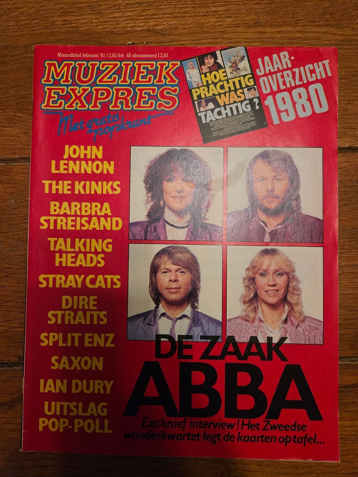 Muziek Expres Februari 1981 - ABBA, John Lennon, Rod Stewart, Boeken, Tijdschriften en Kranten, Ophalen of Verzenden, Gelezen