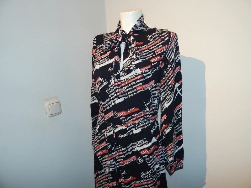 Essentiel Antwerp jurk eye catcher in print strik hals M, Kleding | Dames, Maat 38/40 (M), Zo goed als nieuw, Essentiel Antwerp