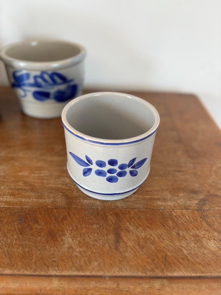 Vintage bloempot Keulse GDR keramiek, Oost-Duitsland '60/'70, Gebruikt, Rond, Ophalen of Verzenden, Aardewerk