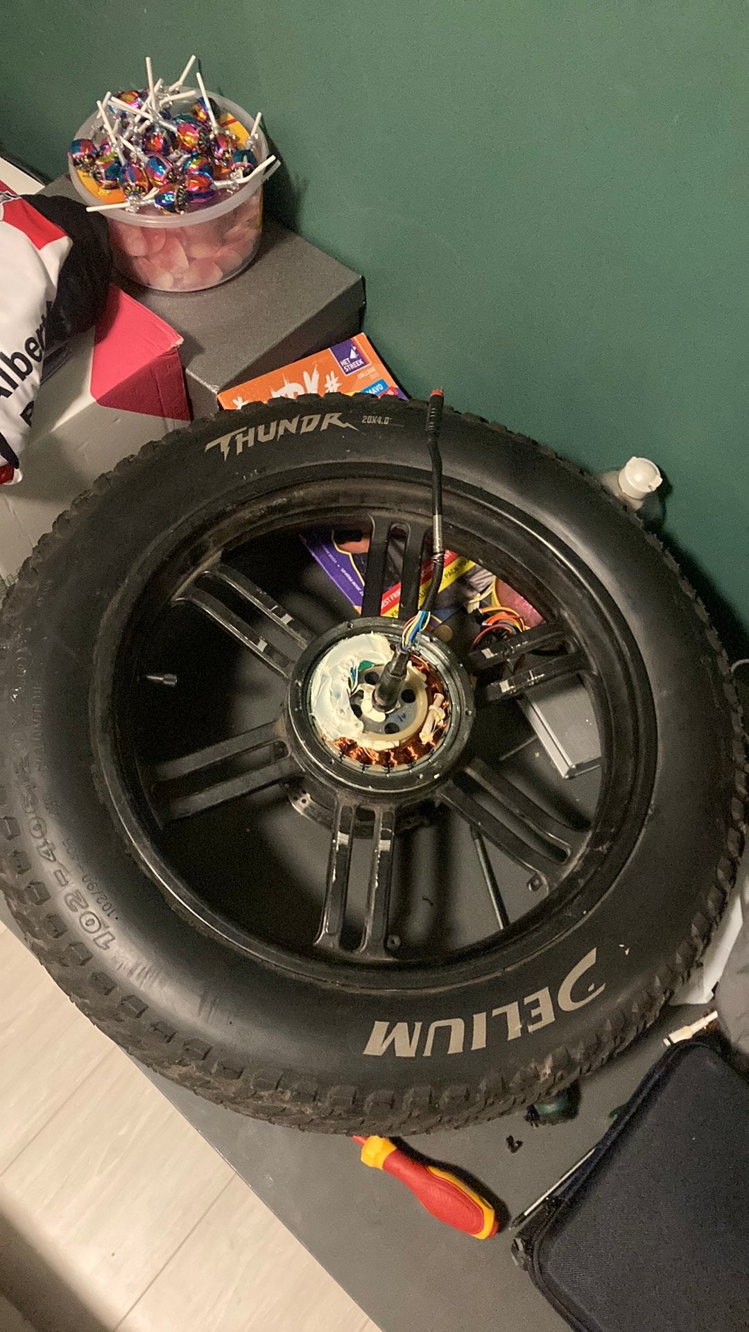 KAPOTE - motor 750w veel schade, Ophalen, Gebruikt, Fatbike, Motor