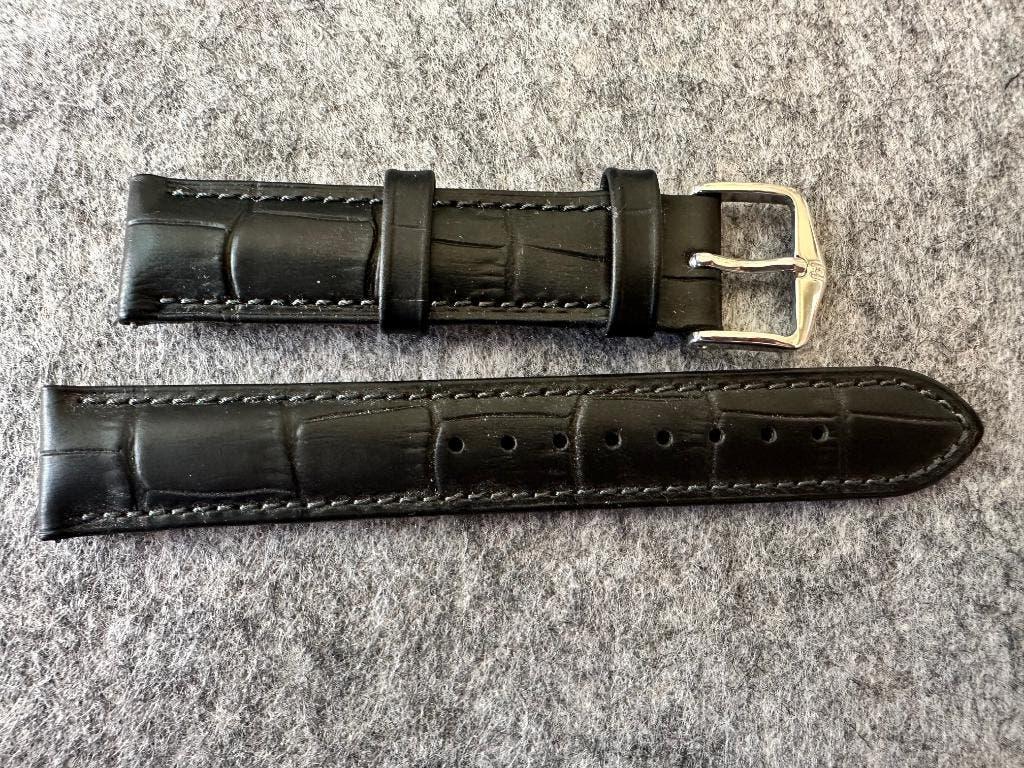 Hirsch leren horlogebandje horloge band 17 M croco, Overige merken, Overige materialen, Leer, Polshorloge