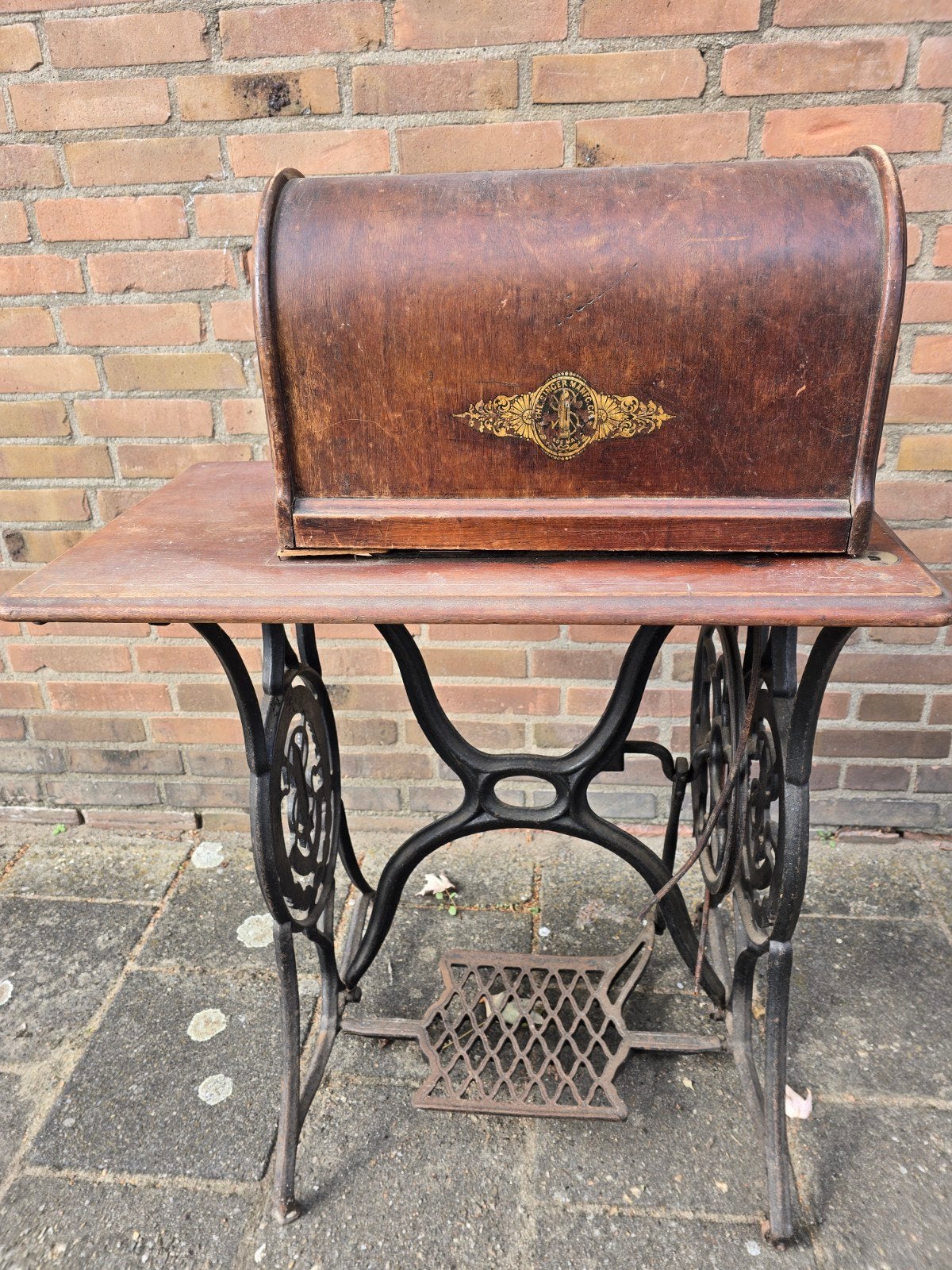 Antieke Singer trapnaaimachine, Antiek en Kunst, Ophalen