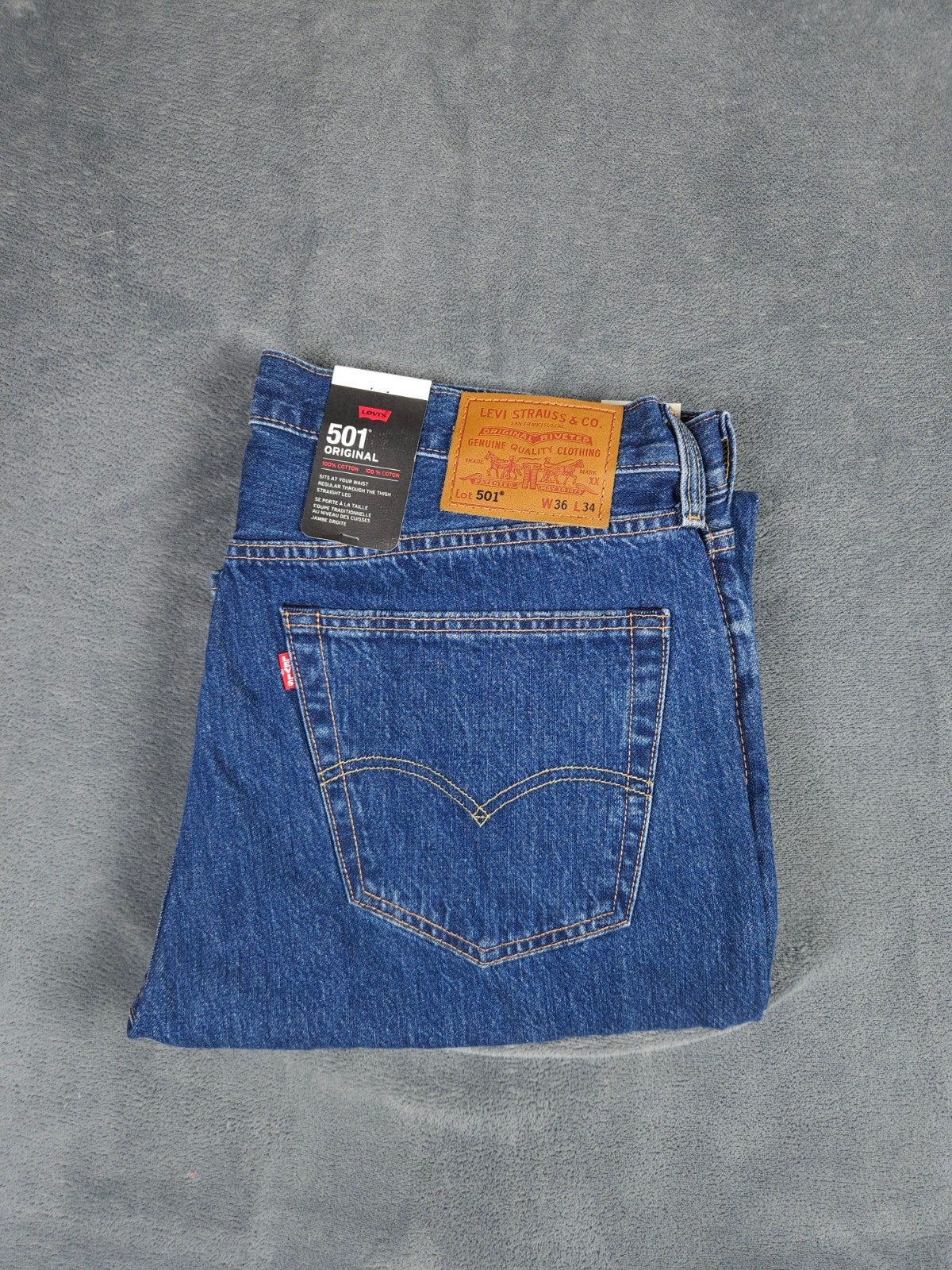 Levis 501 W36 L34 Blauw Straight Leg Katoen Denim Broek, Kleding | Heren, Spijkerbroeken en Jeans, W36 - W38 (confectie 52/54)
