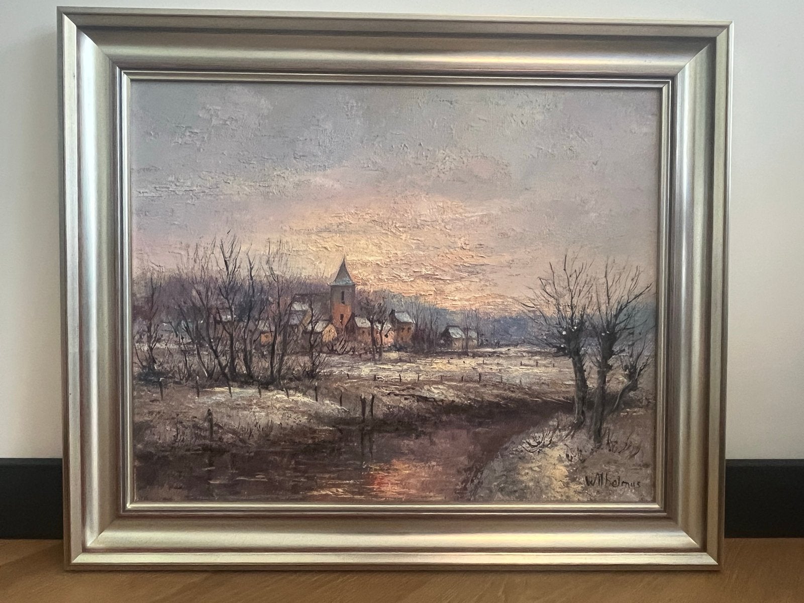 Sfeervol Schilderij van Pie Wilhelmus Olieverf op doek, Doek, Realistisch, Ophalen of Verzenden, Gesigneerd