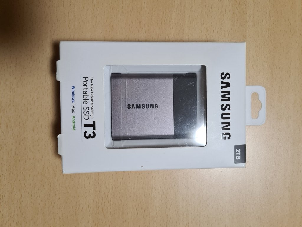 Samsung T3 externe 2 TB SSD, Computers en Software, SSD, Ophalen of Verzenden, Zo goed als nieuw, Samsung