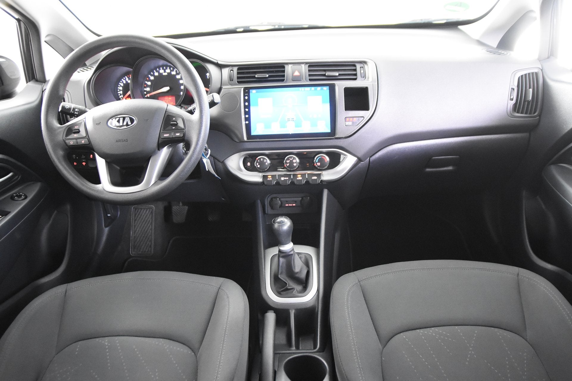Kia Rio 1.2 CVVT Plus Pack *Airco*Navigatie*Carplay*, Voorwielaandrijving, Euro 5, Zwart, Bedrijf