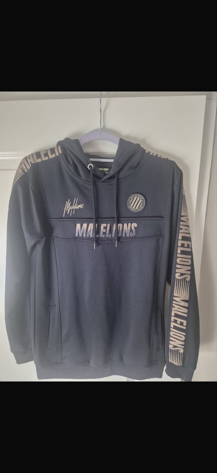 Malelions Hoodie Zwart met Gouden Details 14 jaar, Ophalen, Zo goed als nieuw
