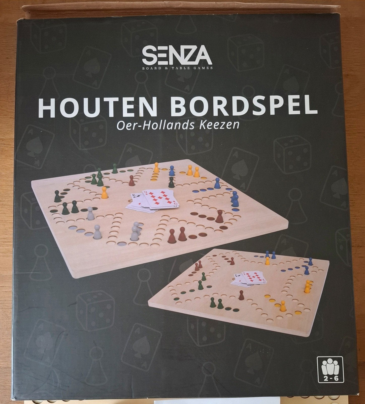 Senza Houten Bordspel - Oer-Hollands Keezen, Vijf spelers of meer, Ophalen of Verzenden, Zo goed als nieuw, Senza