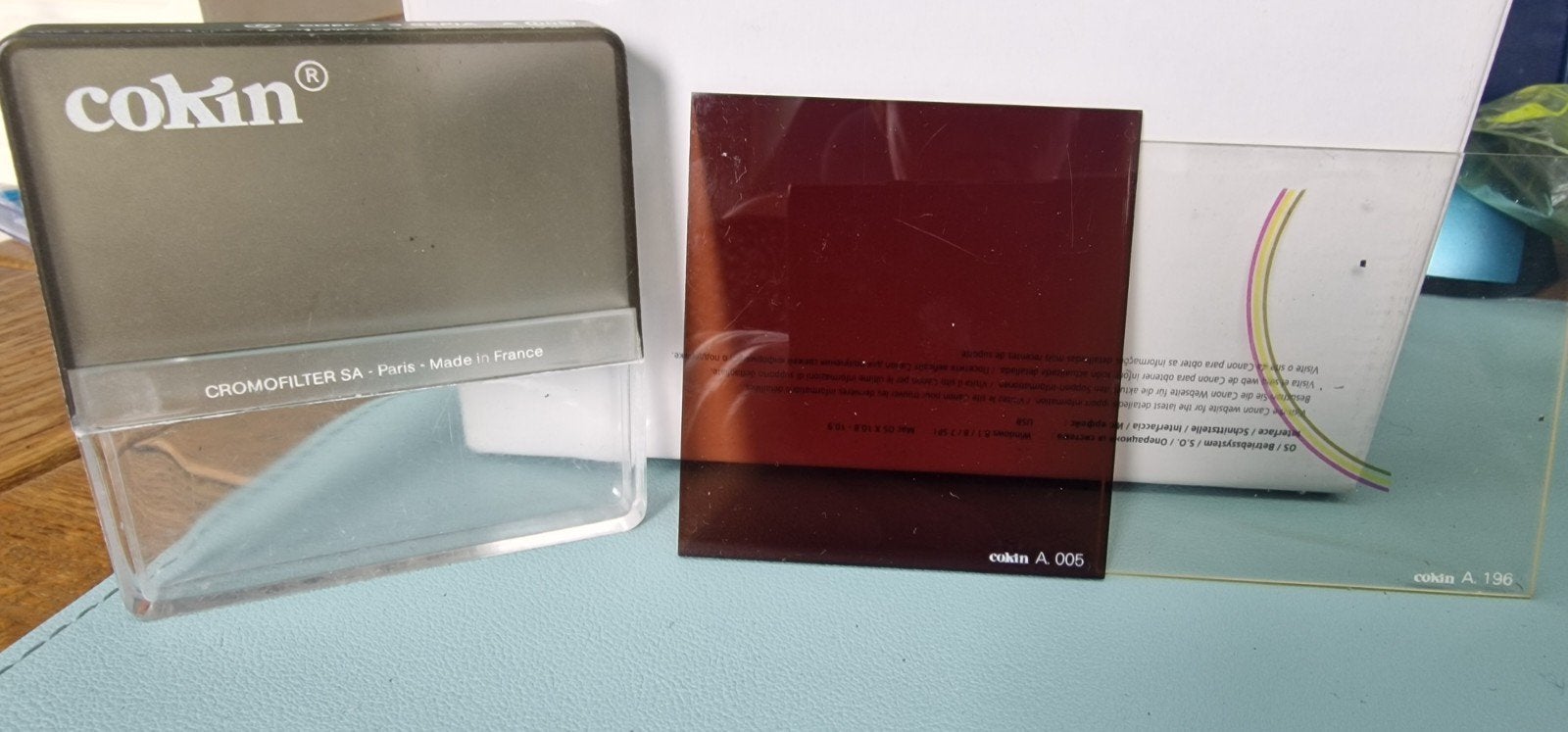 Cokin Filters A.005 en A.196, Ophalen of Verzenden, Kleurfilter, Cokin, Gebruikt