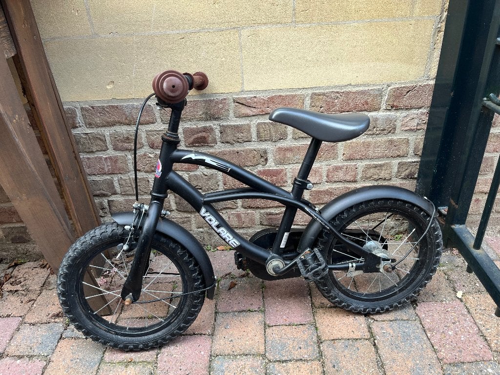 Volare Black Cruiser Kinderfiets 14 inch, Fietsen en Brommers, Ophalen, Zijwieltjes, Gebruikt, Volare Black Cruiser