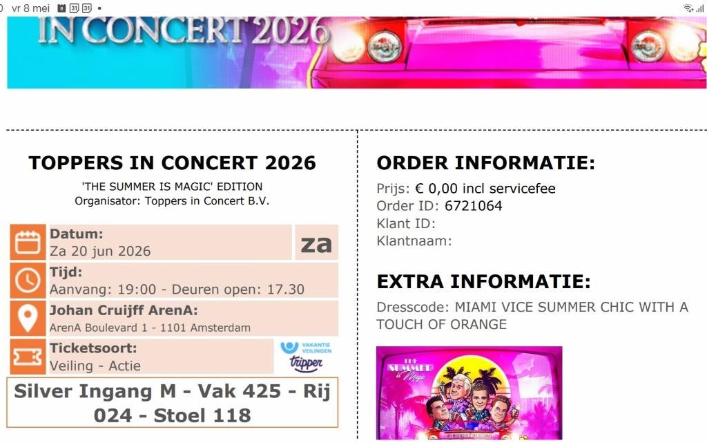 Toppers in concert 2026, Tickets en Kaartjes, Evenementen en Festivals, Twee personen