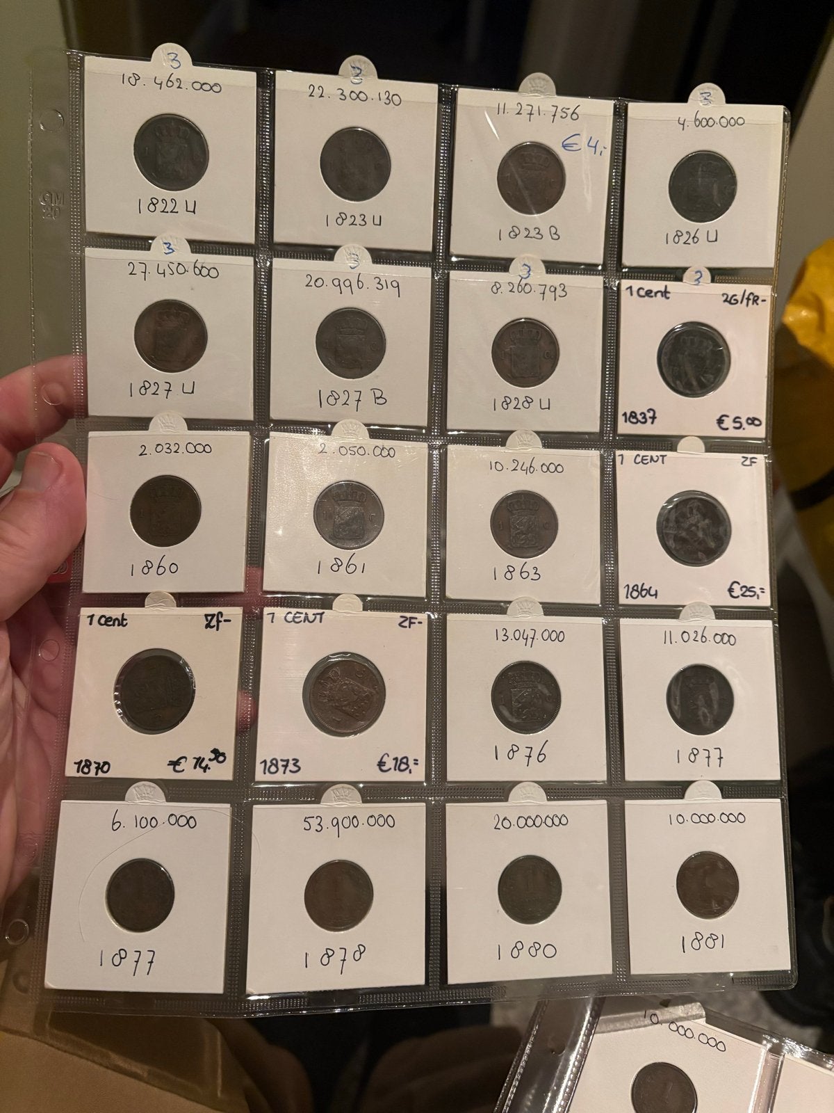 Collectie 64x Nederlandse 1 Cent (1822-1944) - Compleet, Postzegels en Munten, Munten | Nederland, Ophalen of Verzenden, Koningin Wilhelmina