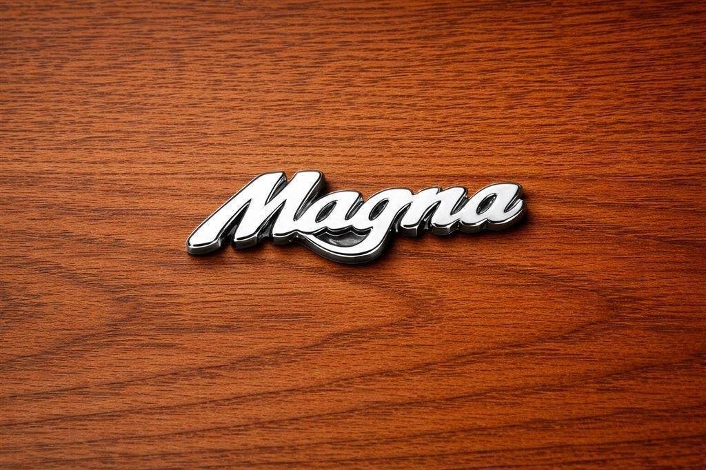 Magna Plak Embleem - Chroomkleurig Metaal, Motoren, Ophalen of Verzenden, Nieuw