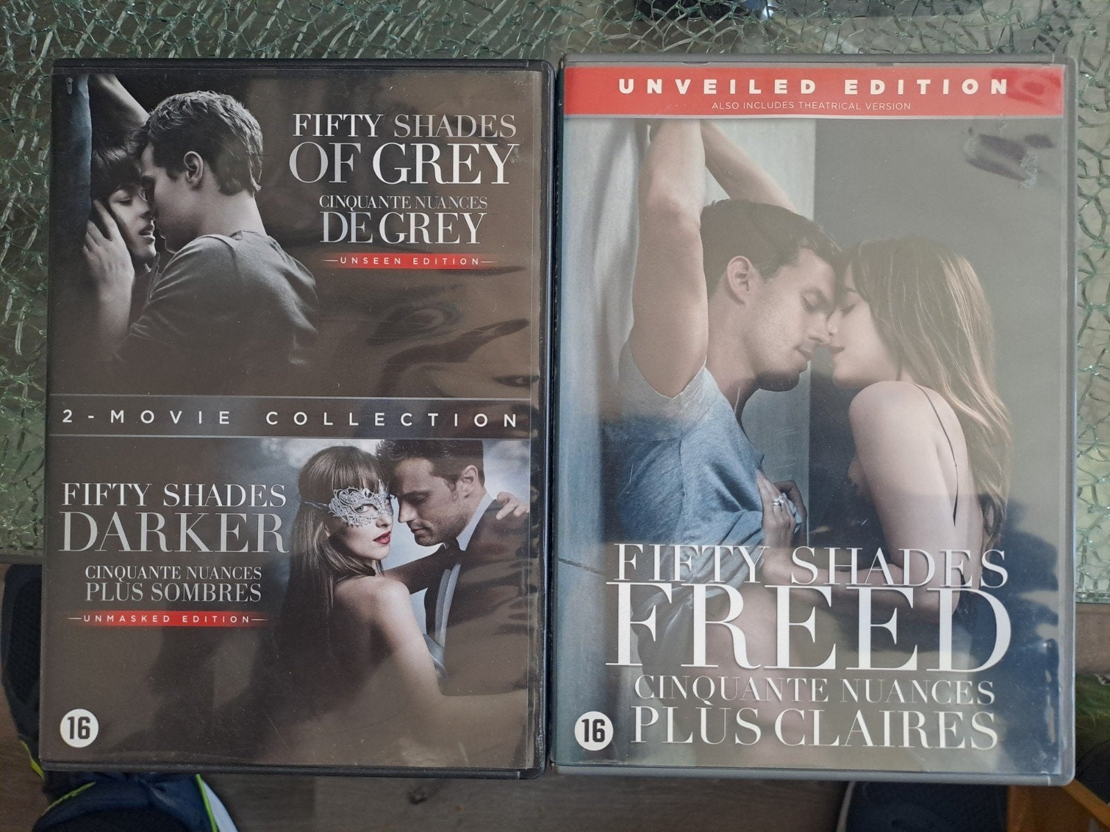 fifty shades of grey - 3x (dvd), Cd's en Dvd's, Vanaf 12 jaar, Ophalen of Verzenden, Zo goed als nieuw