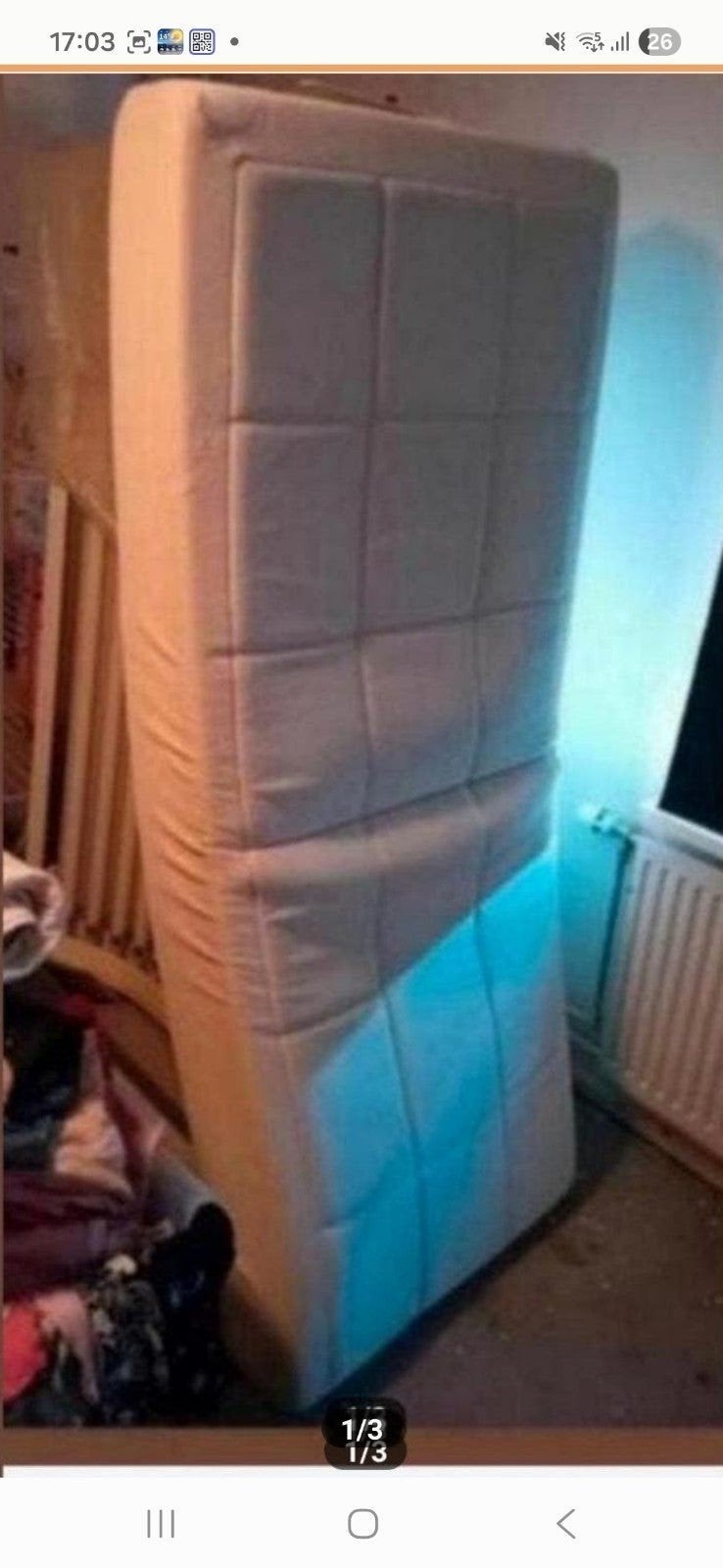 Te koop 1 speciaal persoons matras Tempur, Ophalen of Verzenden, Zo goed als nieuw, Eenpersoons, 90 cm