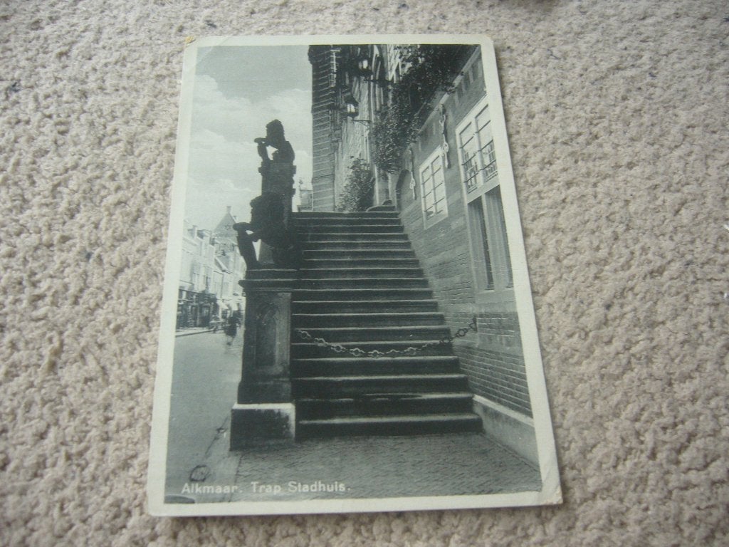 ALKMAAR  =  TRAP STADHUIS   1945, Ophalen of Verzenden, 1940 tot 1960, Gelopen, Noord-Holland