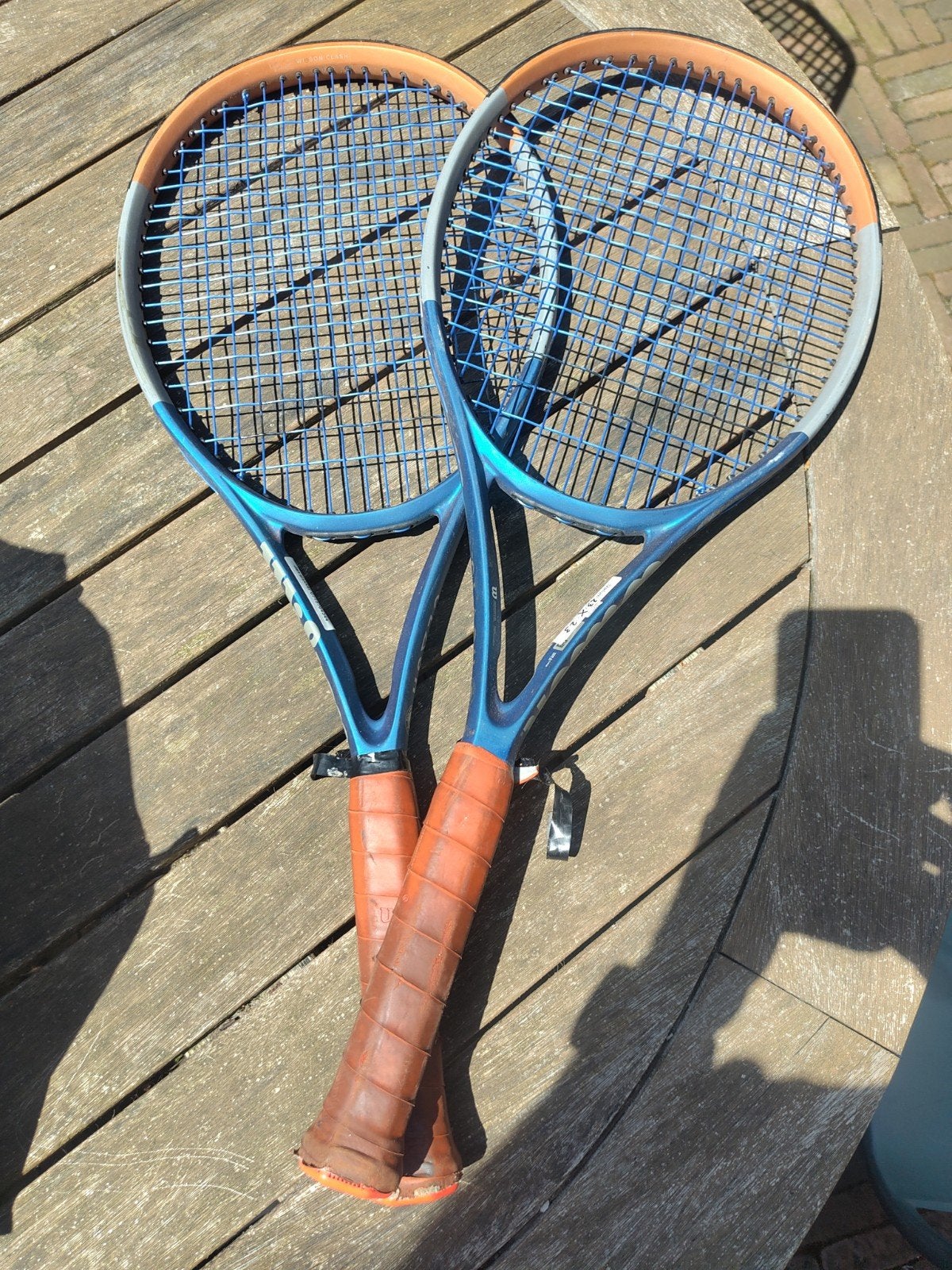 Wilson Clash 100 Roland Garros Tennisracket - Blauw/Koper, Ophalen of Verzenden, Gebruikt, Racket, Wilson