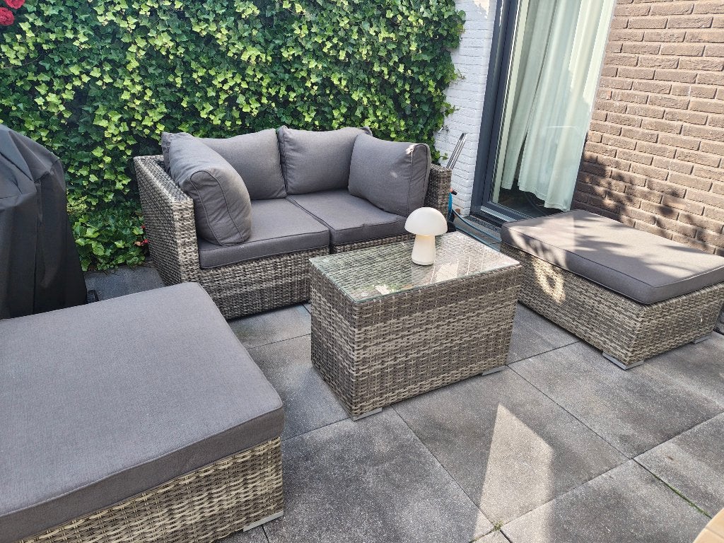 Garden lounge set, Tuin en Terras, Ophalen, 4 zitplaatsen, Gebruikt, Wicker