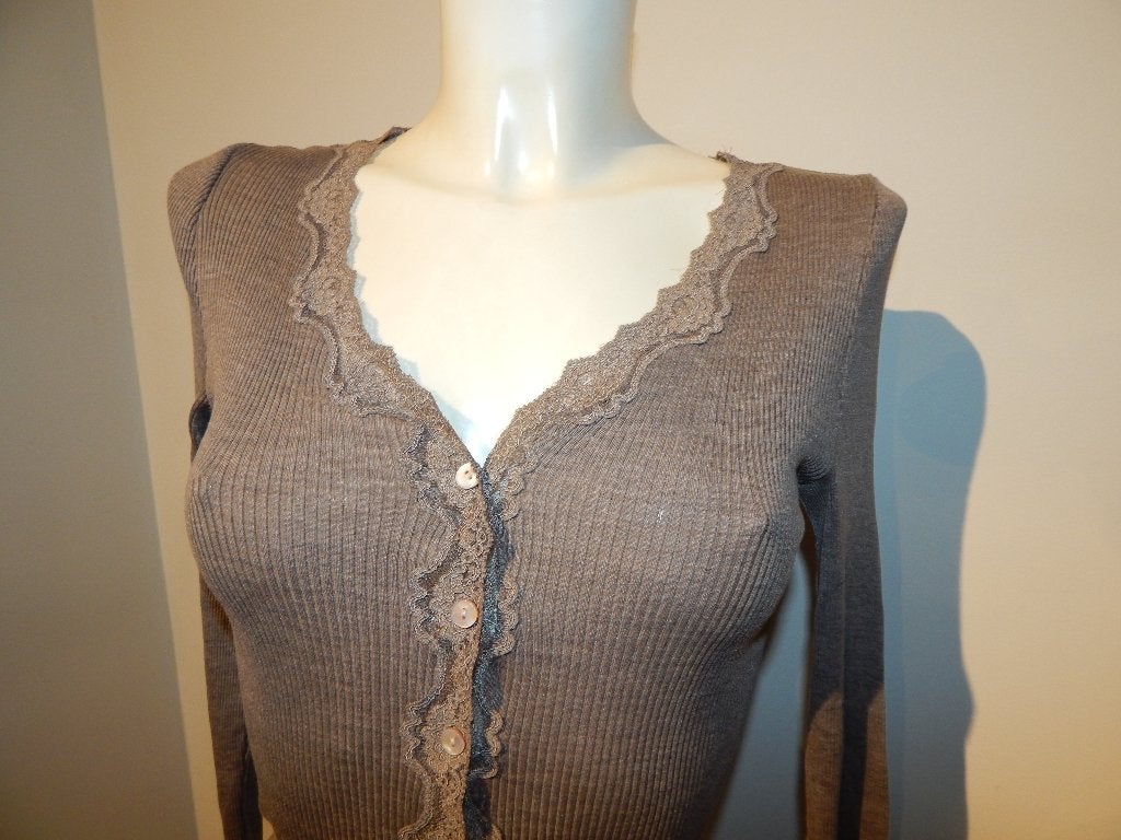 Rosemunde fijn vestje chique kant knoopjes zijde katoen L, Kleding | Dames, Overige kleuren, Verzenden, Maat 42/44 (L), Nieuw