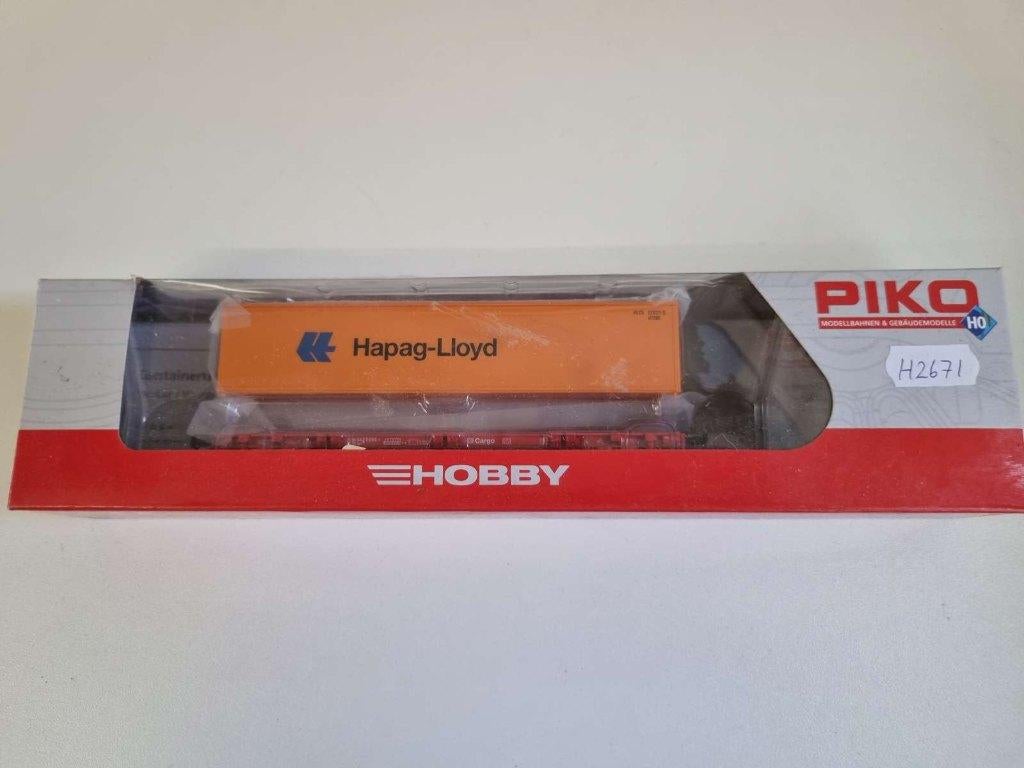 PIKO 57700 - Containerwagen HapagLloyd van de DB Cargo, Hobby en Vrije tijd, Modeltreinen | H0, Gelijkstroom, Wagon, Zo goed als nieuw
