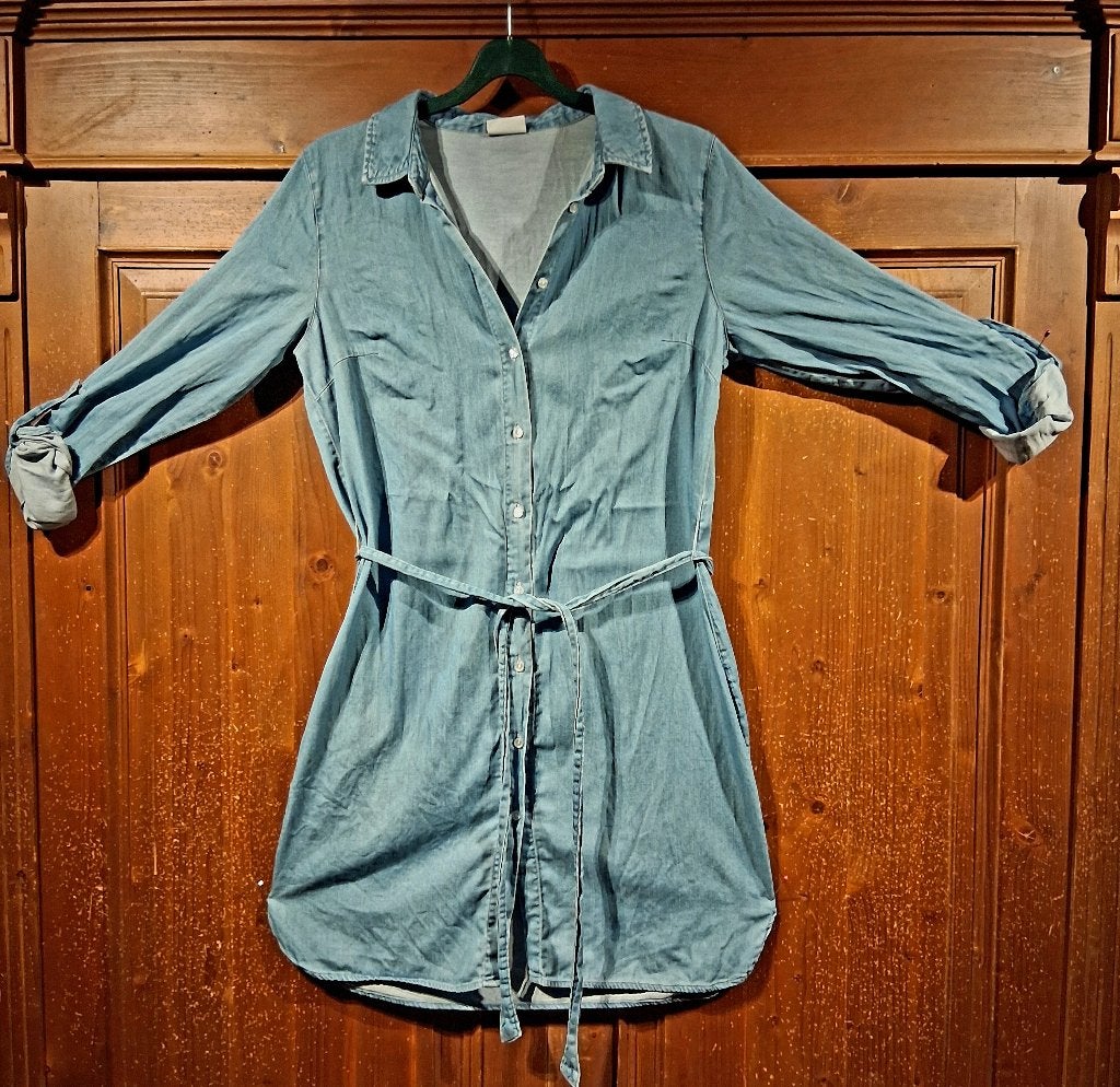 langer denim jeans tuniek S Vila Clothing, Kleding | Dames, Blauw, Vila, Ophalen of Verzenden, Zo goed als nieuw