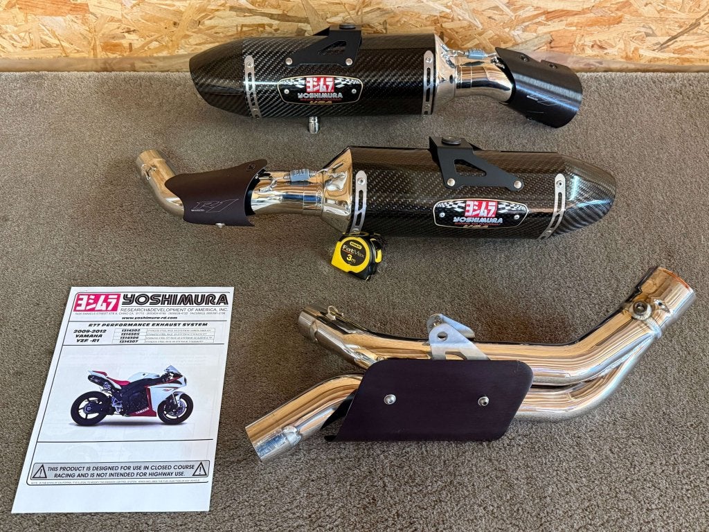 Yoshimura R77 3/4 uitlaten Yamaha YZF-R1 YZFR1 R1 09-14 RN22, Gebruikt, 5420 Daniels Street, Chino, CA, 91710, US, Verzenden, Sales@yoshimura-rd.com
