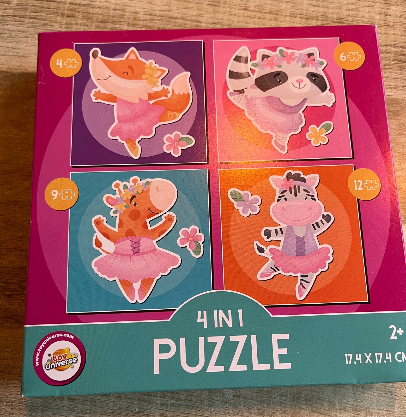 4-in-1 Puzzelset voor Kinderen - Eén Puzzel Incompleet, Ophalen, Minder dan 10 stukjes, Gebruikt, 2 tot 4 jaar