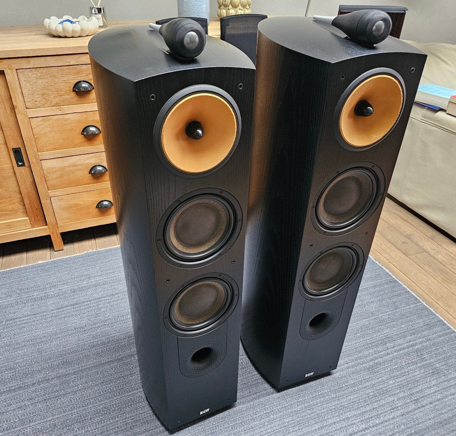 Prachtige B&W Bowers&Wilkins 803N Nautilus – Zwart, Audio, Tv en Foto, Vloerstaande luidspreker, Zo goed als nieuw, Bowers & Wilkins (B&W)