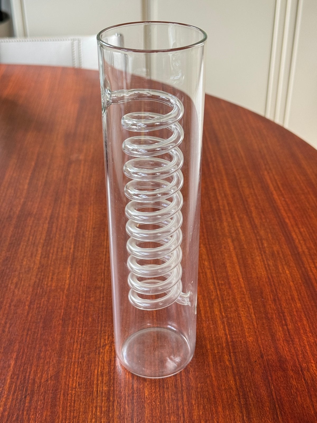Vintage IKEA PS bambus spiraalvaas Ehlén Johansson, 2002, Transparant, 25 cm, Ophalen of Verzenden, Geschikt voor droogbloemen