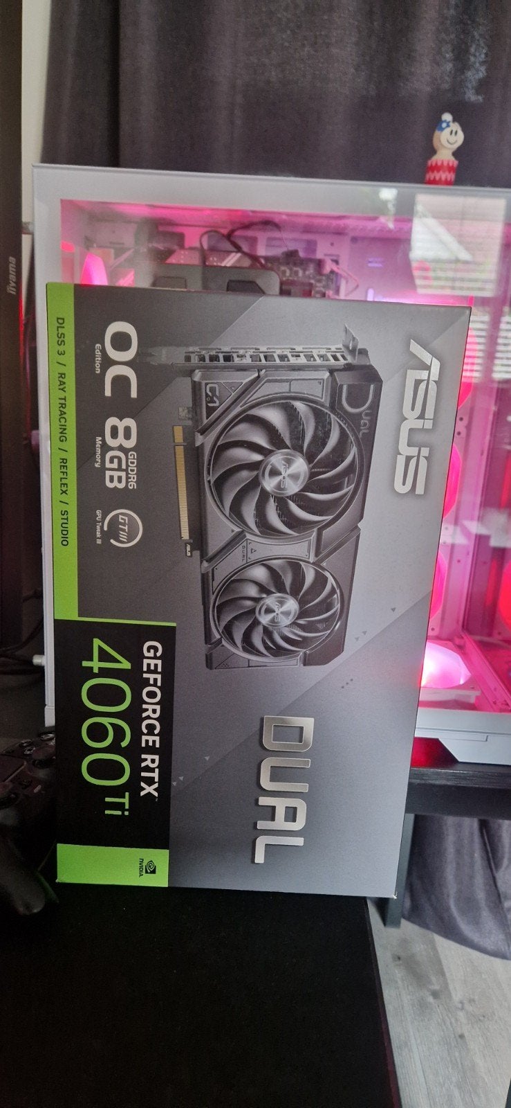 ASUS Dual GeForce RTX 4060 Ti OC Edition 8GB GDDR6, Computers en Software, Ophalen, GDDR6, PCI-Express 4, Zo goed als nieuw