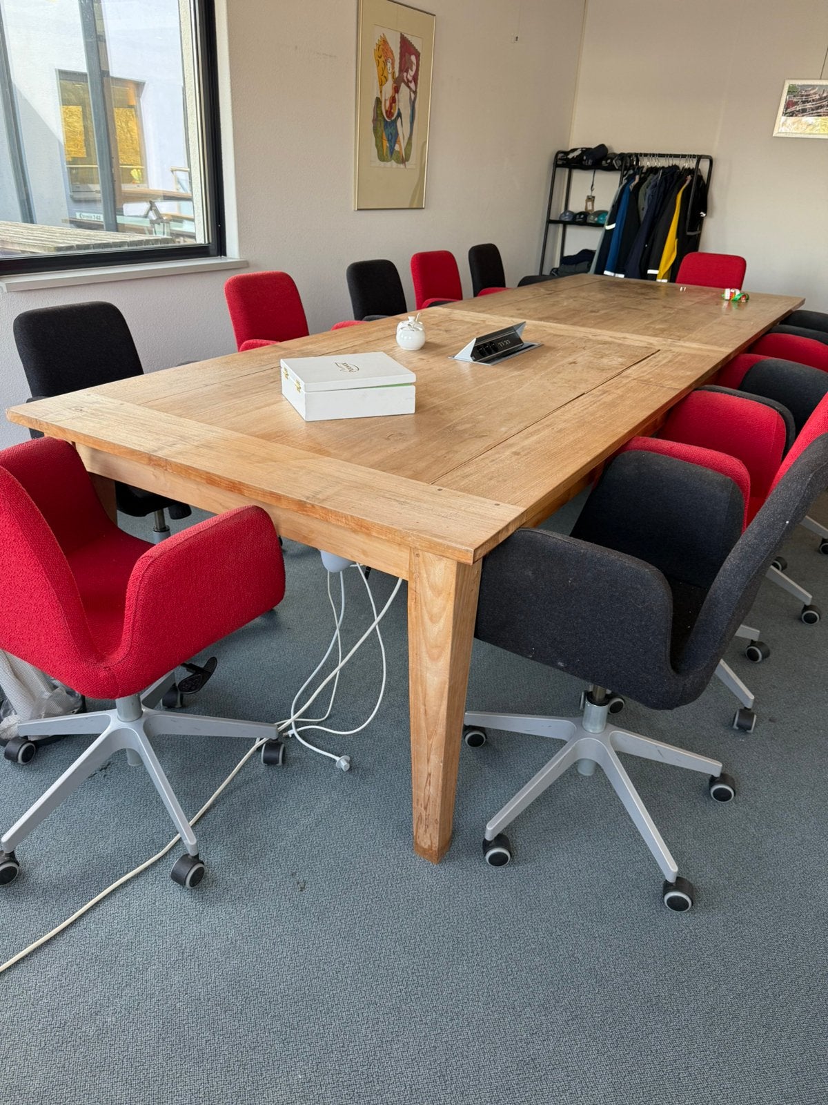 Teak tafel, Gebruikt, 100 tot 150 cm, 200 cm of meer, Ophalen of Verzenden