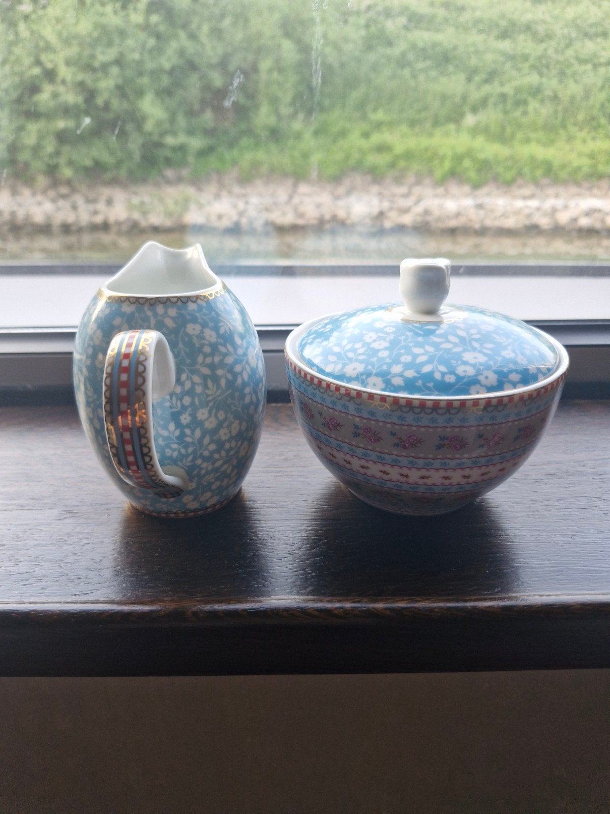 PIP Studio Melk en Suikerpotje - Blauw met bloemmotief, Huis en Inrichting, Keuken | Servies, Overige typen, Ophalen of Verzenden