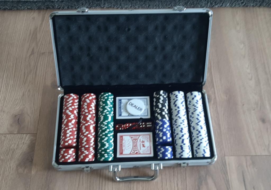Pokerset compleet, Hobby en Vrije tijd, Ophalen, Gebruikt