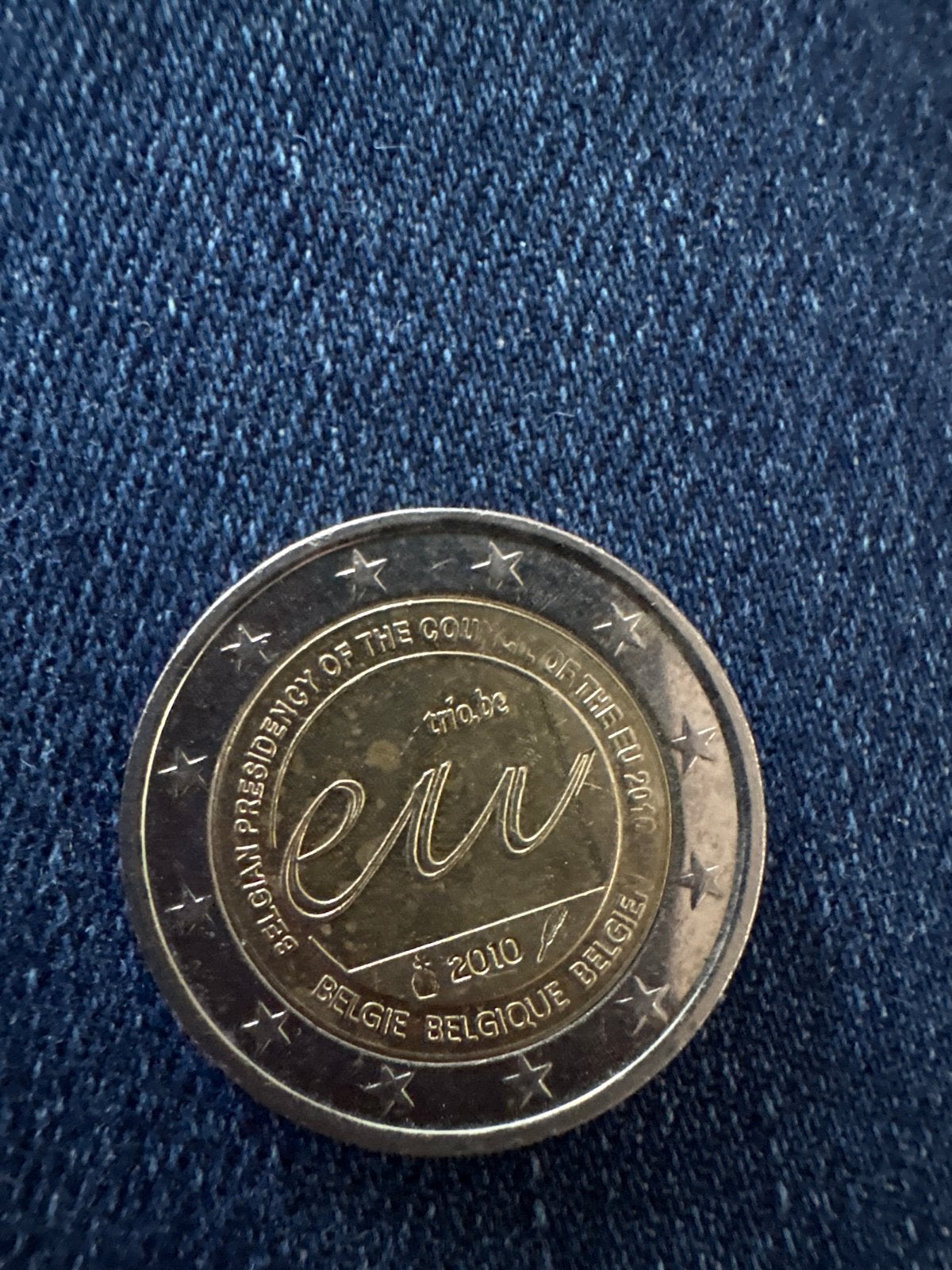 2 Euro België 2010 EU Voorzitterschap, Postzegels en Munten, Munten | België, Ophalen of Verzenden, Metaal, Losse munt
