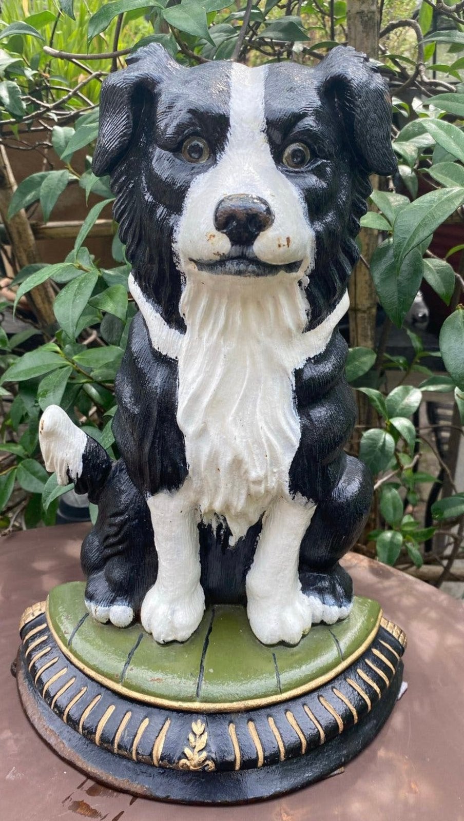 Prachtige deurstopper Gietijzeren Border Collie Hond Beeld, Verzamelen, Ophalen of Verzenden, Gebruikt, Dier