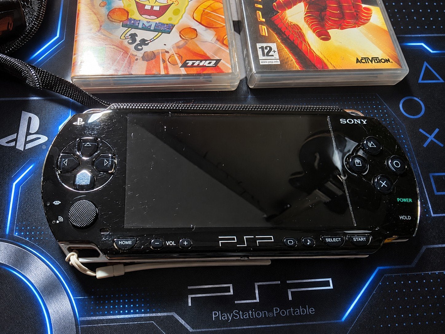 PSP Portable met games en accessoires, Zwart, Ophalen of Verzenden, PSP, Gebruikt