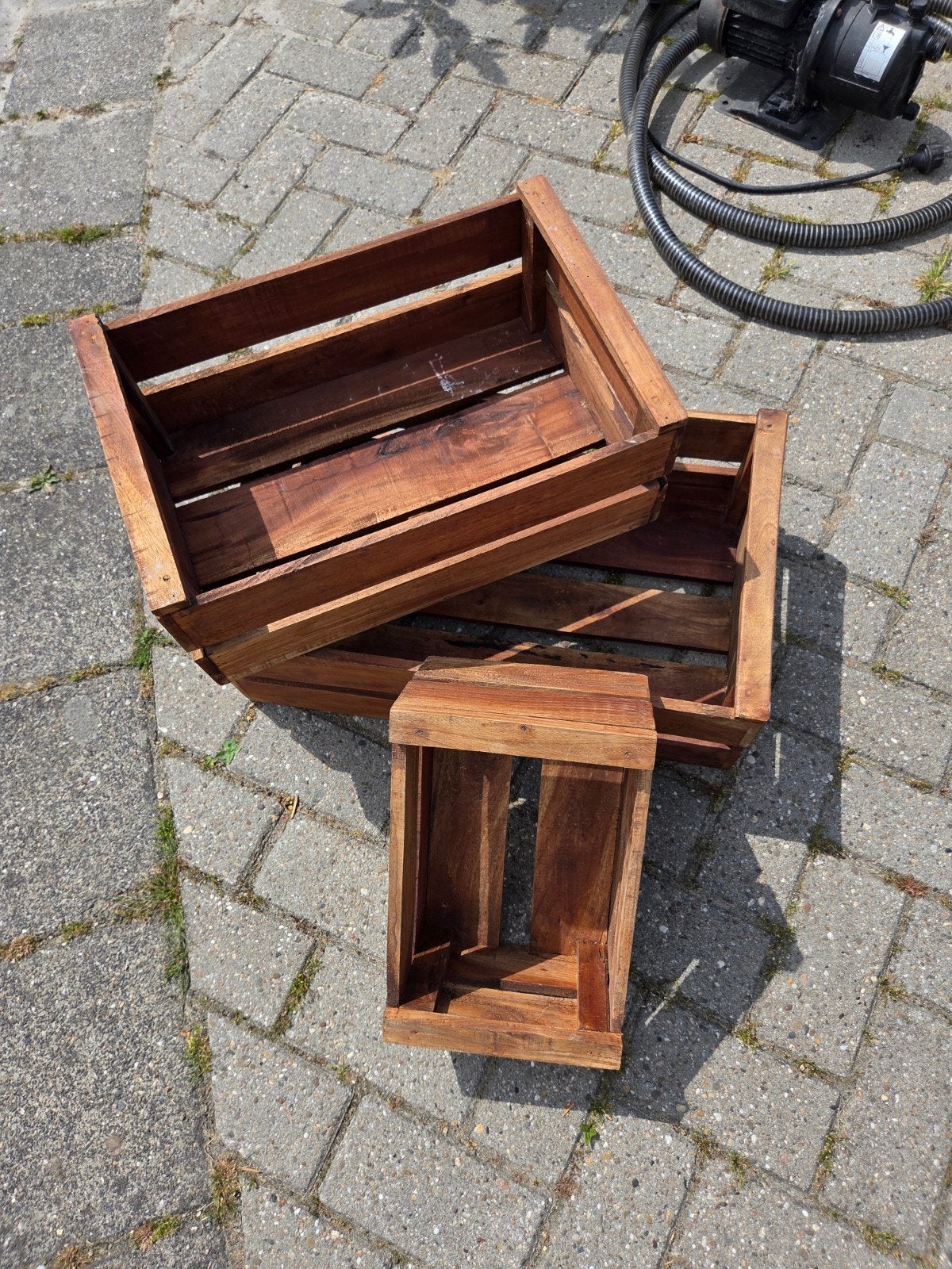 3 houten aardappel kistjes - decoratief en praktisch, Huis en Inrichting, Ophalen, Zo goed als nieuw, Overige houtsoorten, Minder dan 50 cm