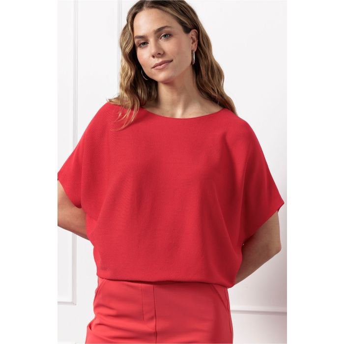 Studio anneloes lenti batwing pullover trui XL / XXL rood, Maat 46/48 (XL) of groter, Ophalen of Verzenden, Zo goed als nieuw