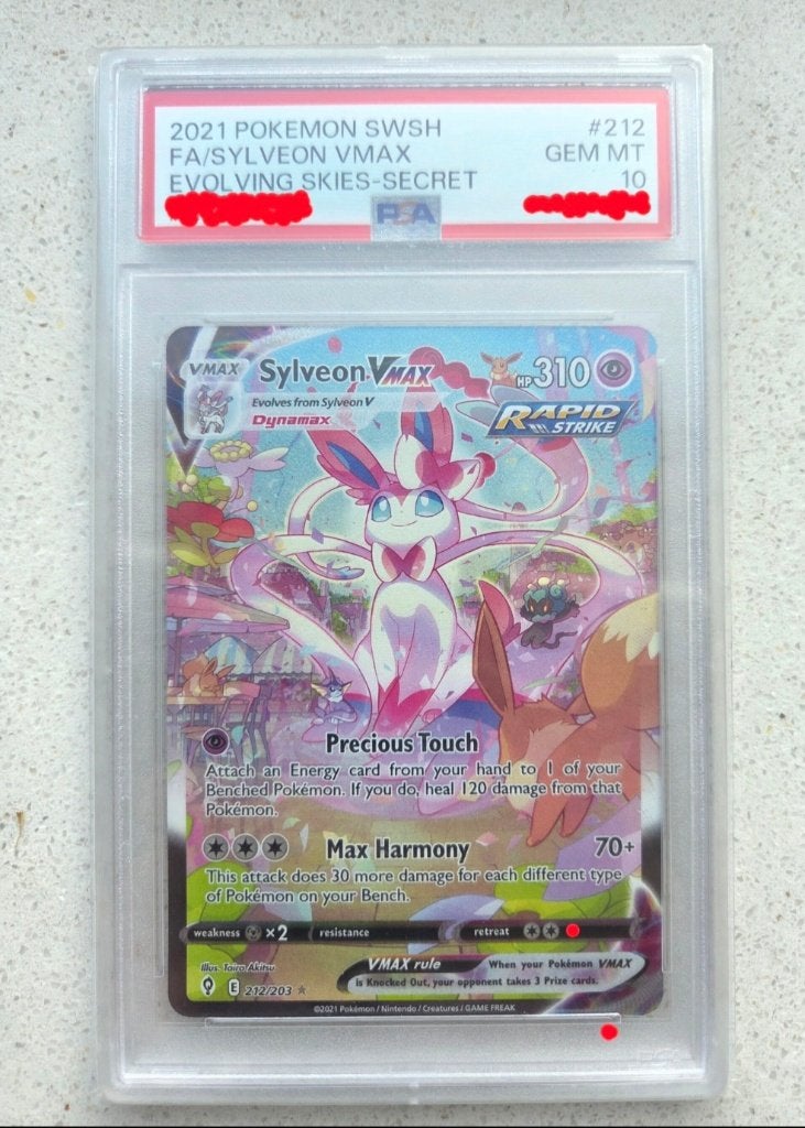 Sylveon 212 psa 10 Evolving Skies, Hobby en Vrije tijd, Verzamelkaartspellen | Pokémon, Ophalen of Verzenden, Zo goed als nieuw