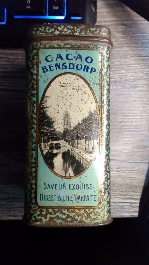 cacao blik bensdorp 500 gram delft, Ophalen of Verzenden, Gebruikt, Overige