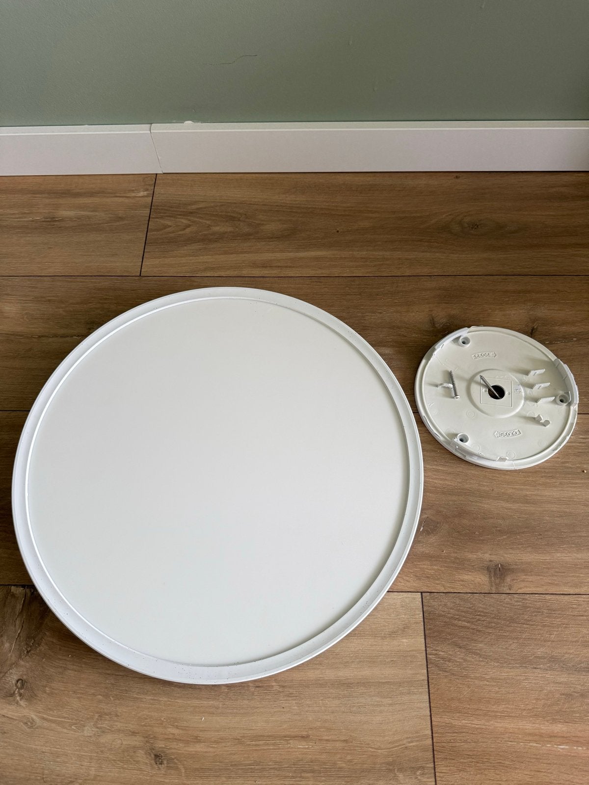 Witte LED Plafondlamp 42 cm diam- Modern en Energiezuinig, Huis en Inrichting, Lampen | Plafondlampen, Ophalen, Modern, LED, Zo goed als nieuw