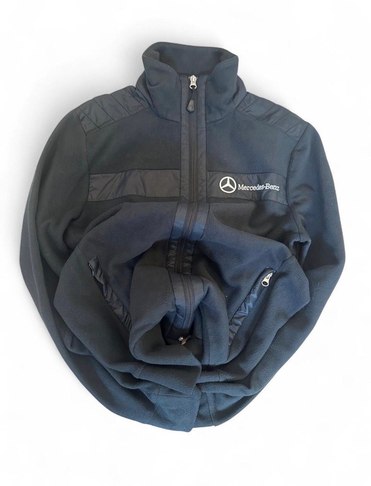 Mercedes-Benz Zwart Fleecejack Maat S Geborduurd Logo, Ophalen of Verzenden, Gedragen, Maat 46 (S) of kleiner, Zwart