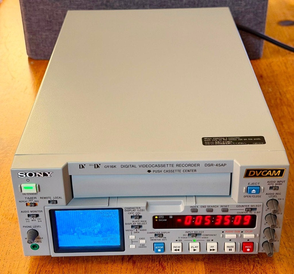 Sony DSR-45AP, DVCAM, MiniDV, 30 Drumuren, FireWire, Mini dv, Ophalen of Verzenden, Zo goed als nieuw, Sony