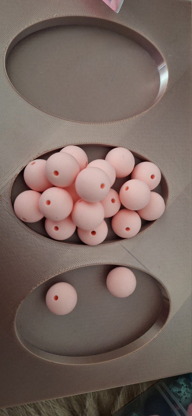 20 Roze Siliconen Kralen - 1,5 cm, Hobby en Vrije tijd, Kralen en Sieraden maken, Ophalen of Verzenden, Nieuw, Kraal