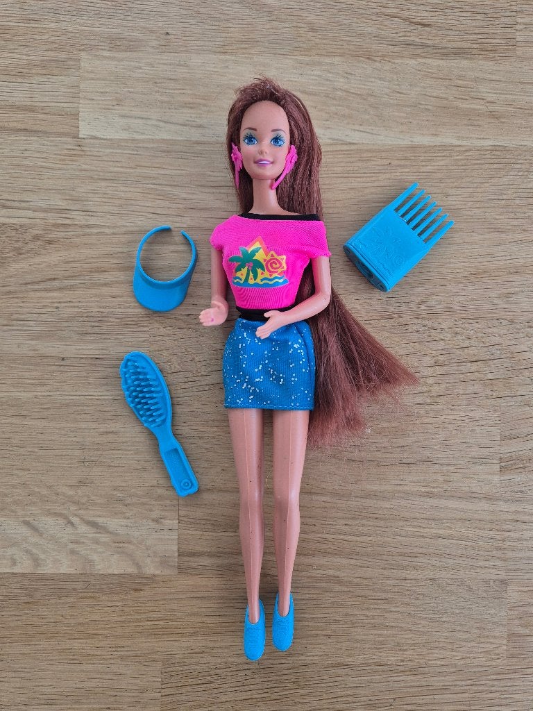 Vintage barbie glitter hair ginger uit 1993, Ophalen of Verzenden, Gebruikt, Barbie