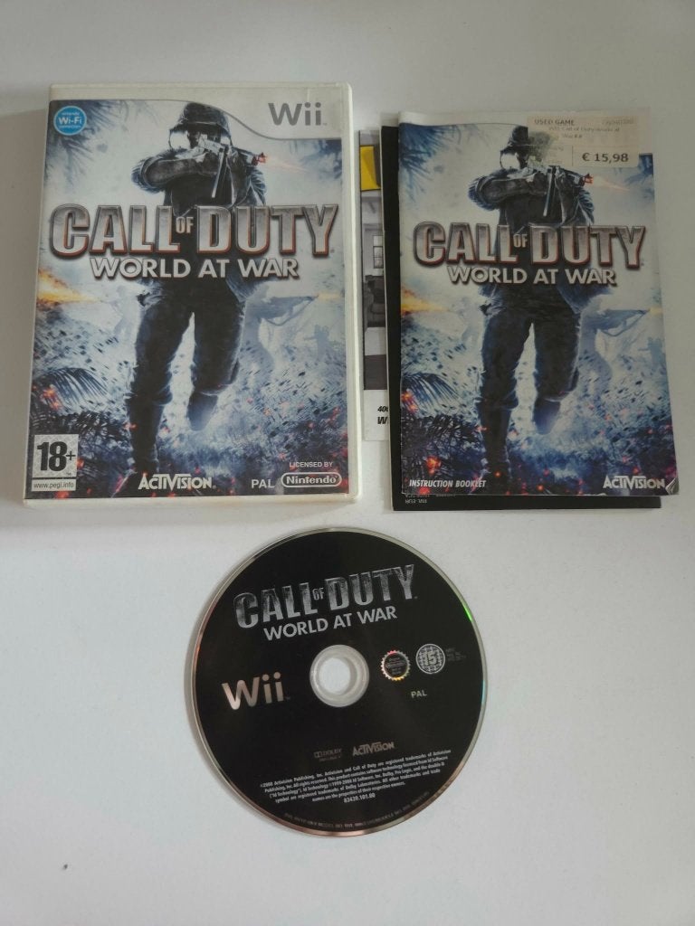 Nintendo Wii - Call of Duty World at War - 11092, Vanaf 18 jaar, Shooter, Ophalen of Verzenden, Zo goed als nieuw